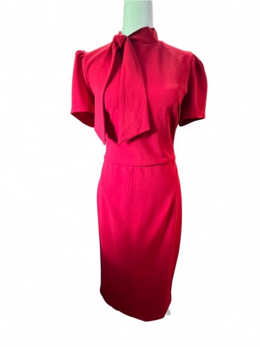 Women’s Red Tie-Neck Sheath Dress